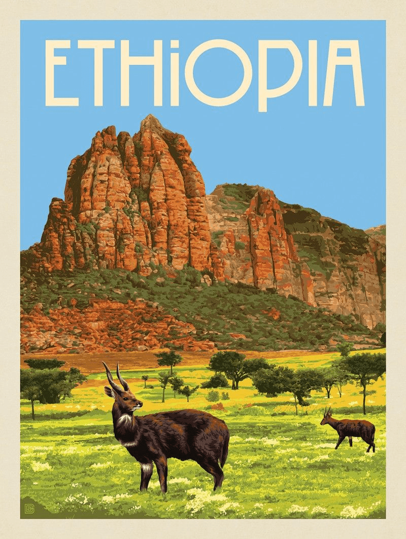Ethiopian highland landscape